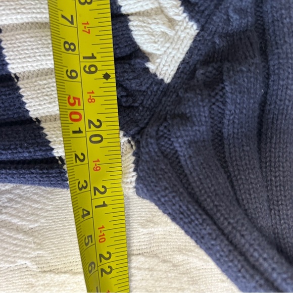 Ralph Lauren Chaps Blue and White V-Neck Sweater Pullover Men’s XL Y2K 90’s - Picture 5 of 10